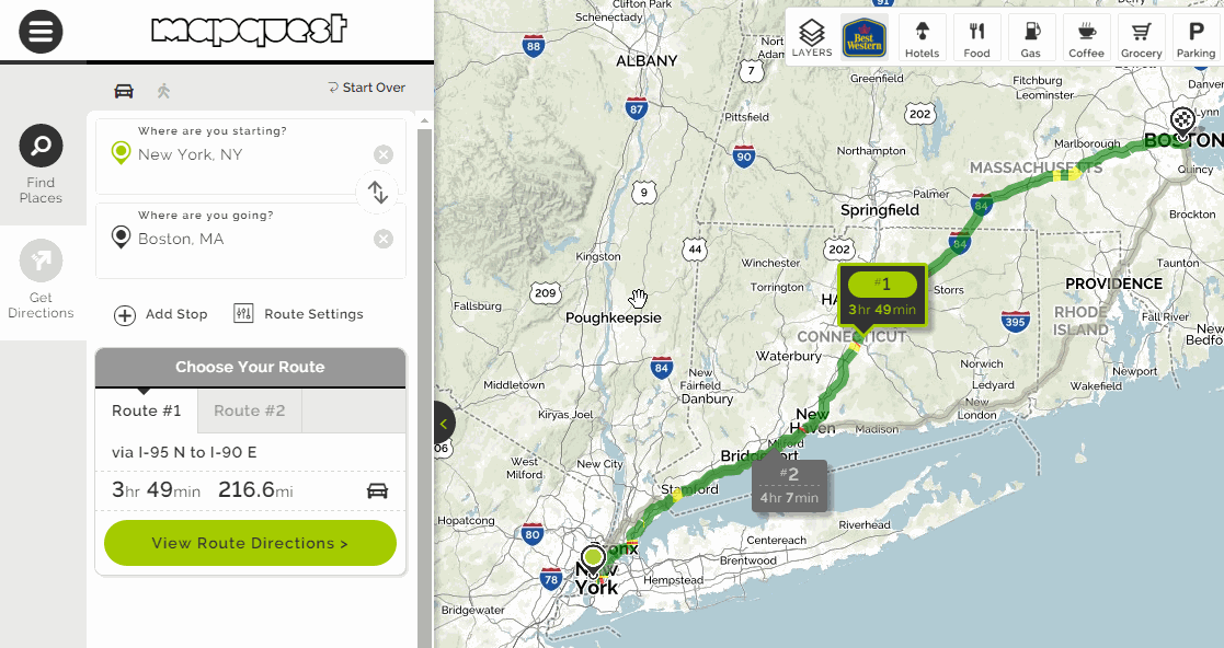 How to get directions MapQuest Help